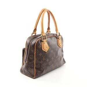 Louis Vuitton Manhattan leather canvas Monogram handbag Brown